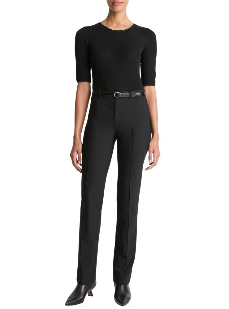 Vince Cotton-Blend Slim Cigarette Pant black