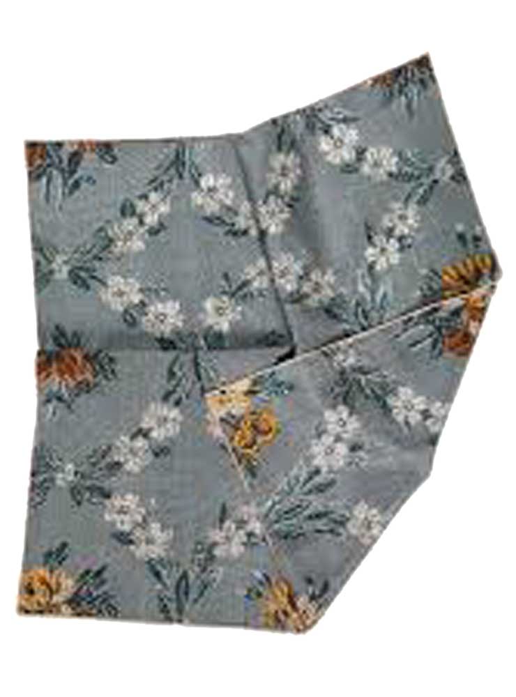 Tapis Noir small classical blue flower scarf