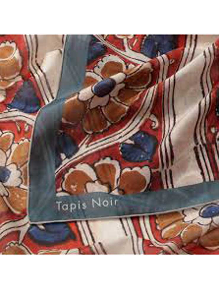 Tapis Noir large light stripe scarf