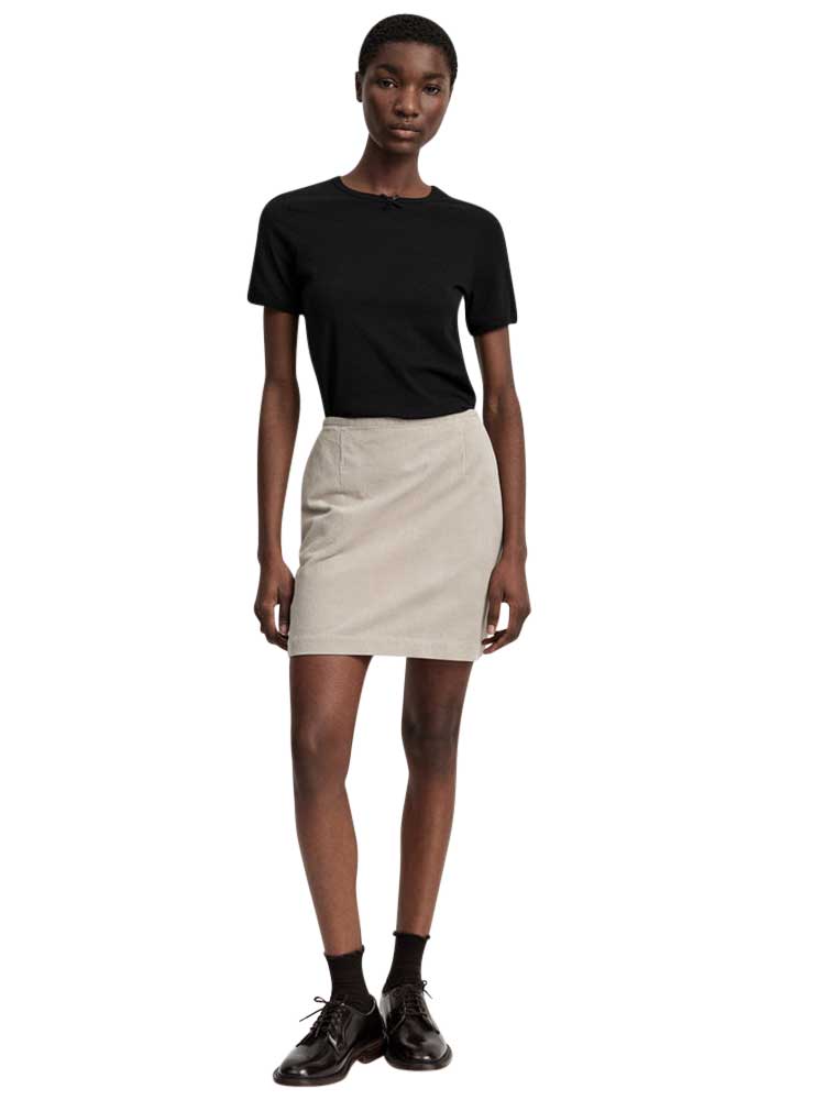 Aiayu mini skirt corduroy silver