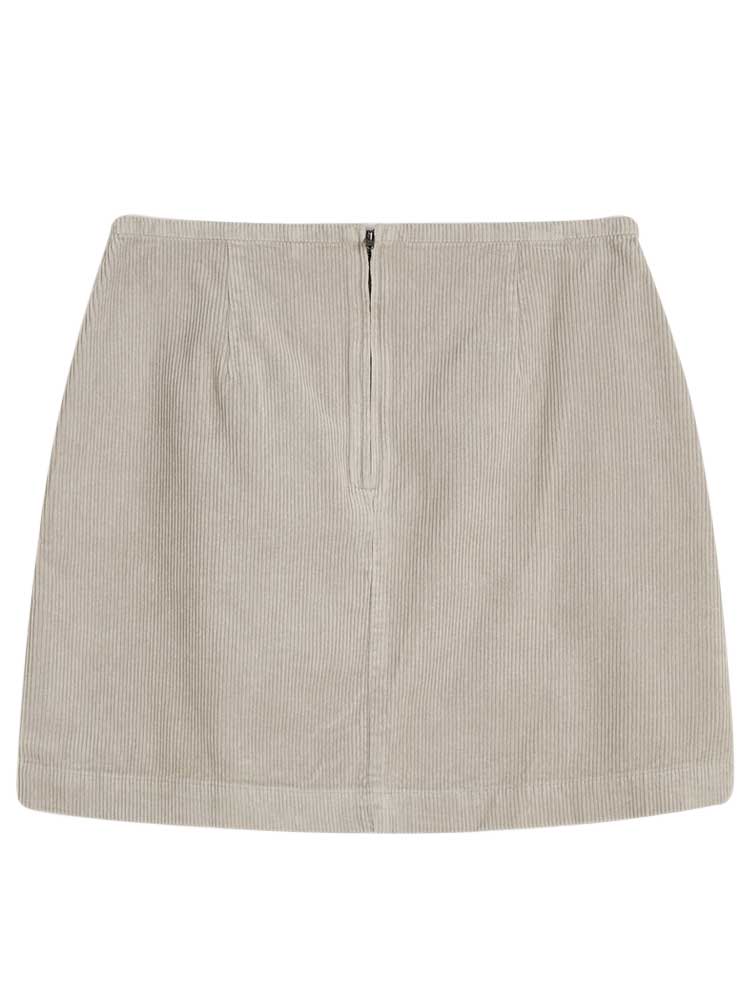 Aiayu mini skirt corduroy silver