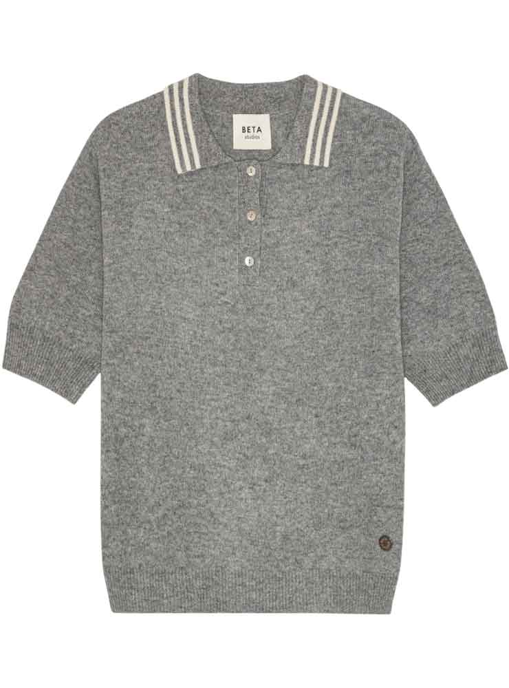 beta studio mari polo grey melange