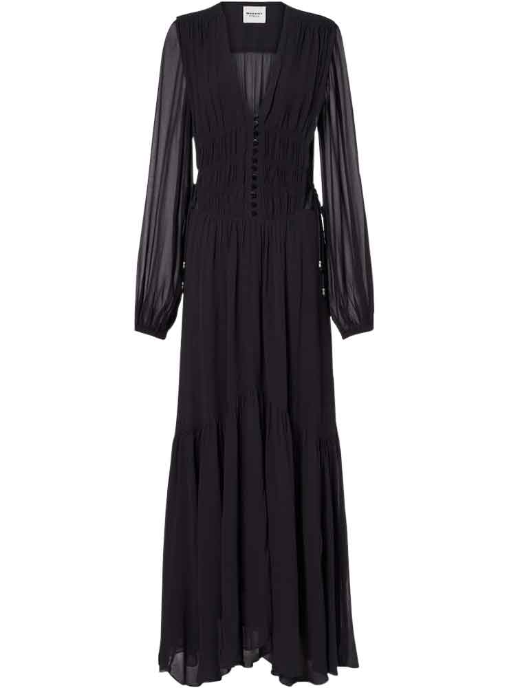 Isabel marant brain black long dress