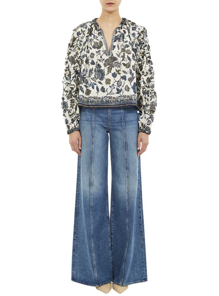 Ulla johnson azrou blouse porcelain