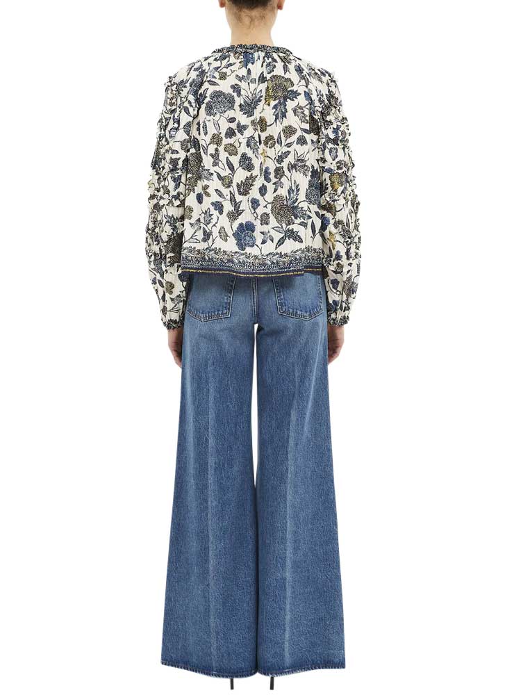 Ulla johnson azrou blouse porcelain