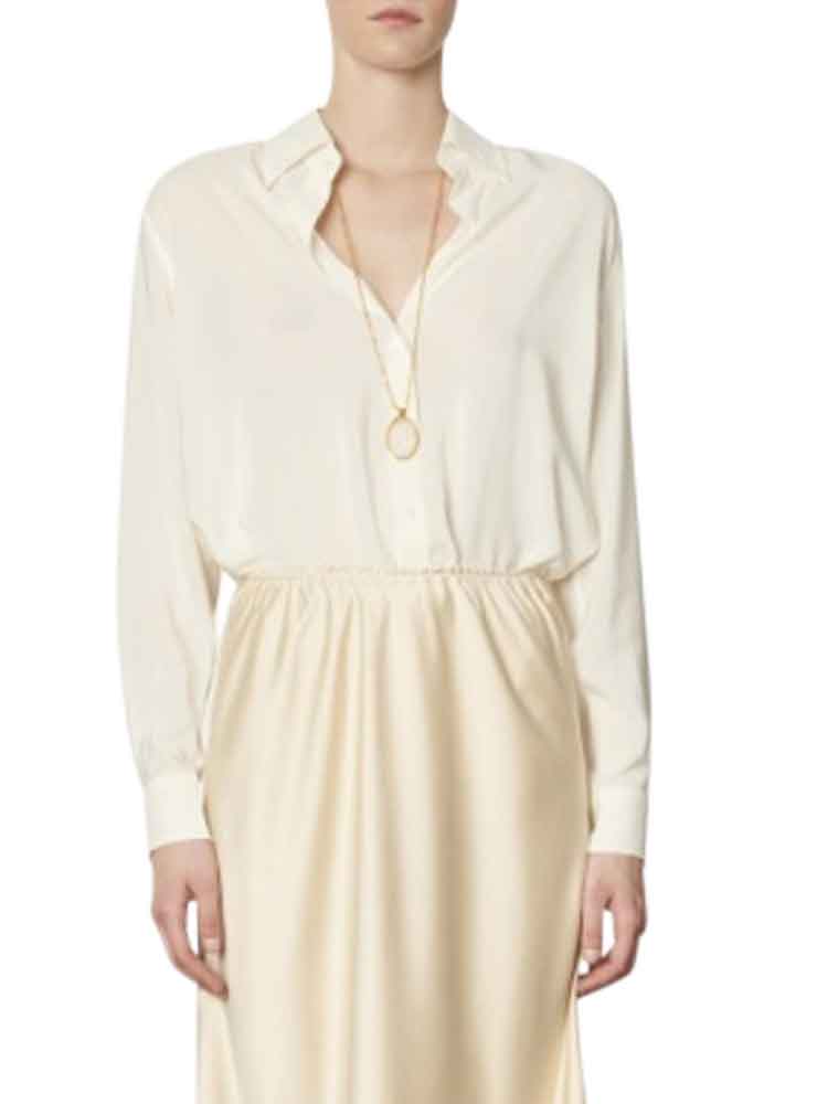 Vanessa Bruno druyat ecru silkeskjorte