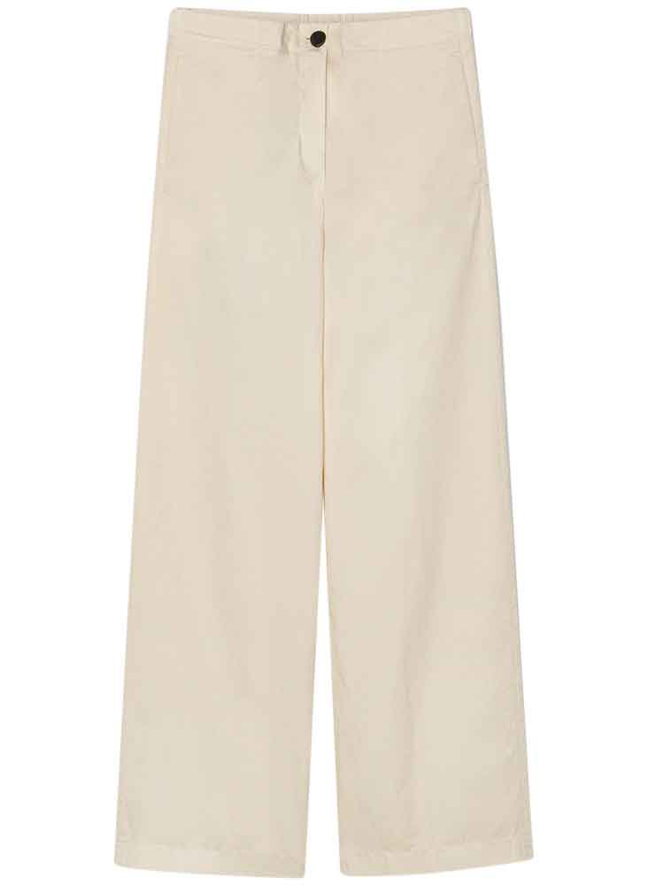Pomandere bomuldsbukser wide leg creme