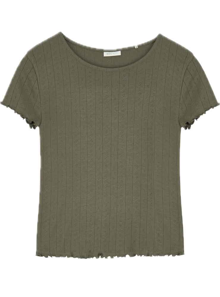 skall studio edie cap sleeve tee olive