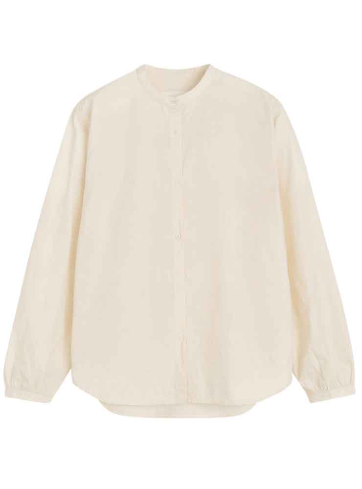 Aiayu Bibs shirt cotton Pure Ecru