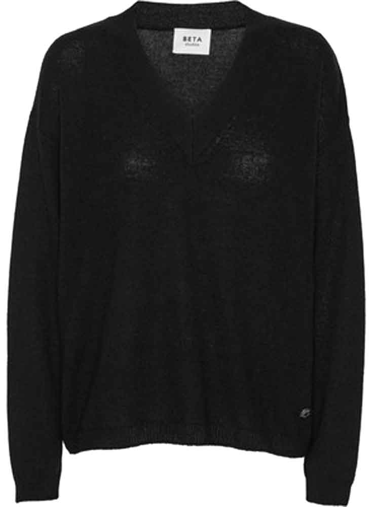 Beta Studio HAIMA V-NECK BLACK blouse