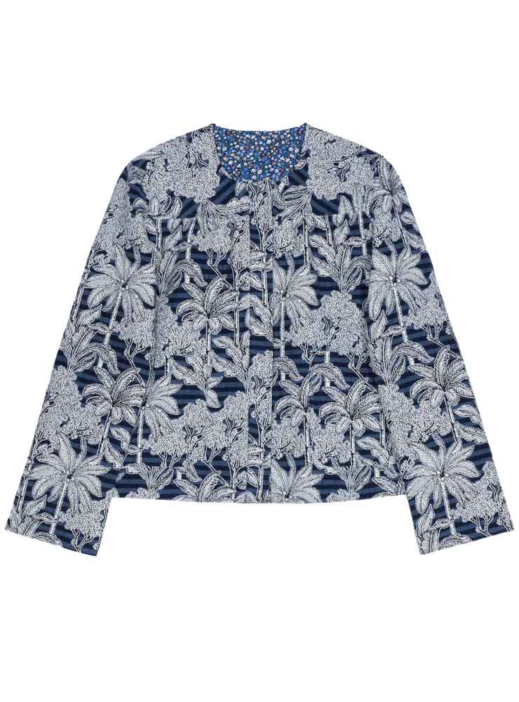 Apof ROSE JAKKE BLUE PALM ESCAPE