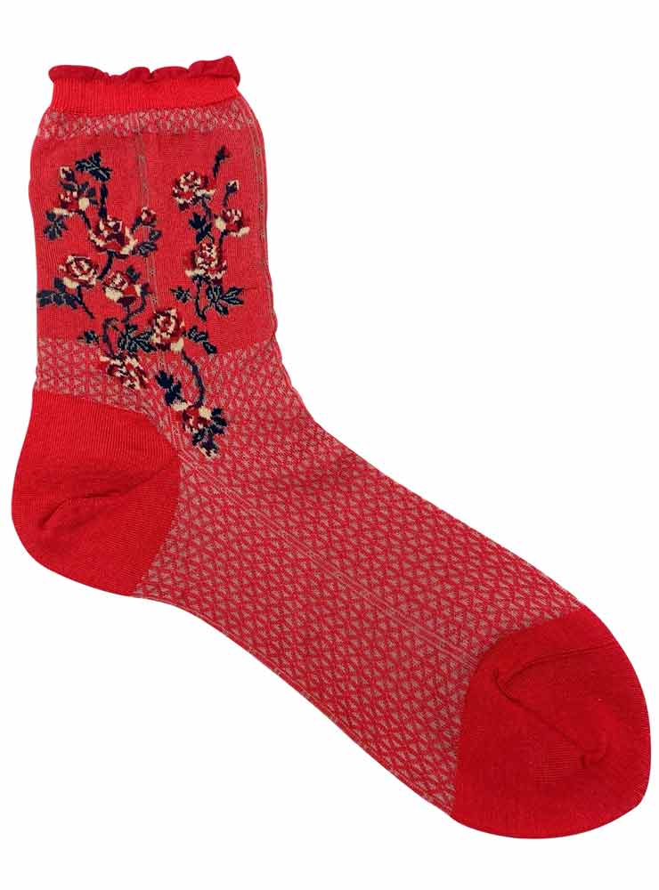 ANTIPAST AM 812 FLOWERS ON BASKET red