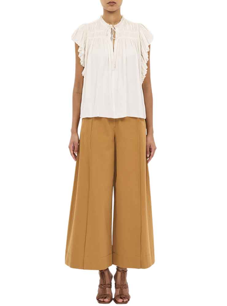 Ulla johnson agosta flutter top cowrie