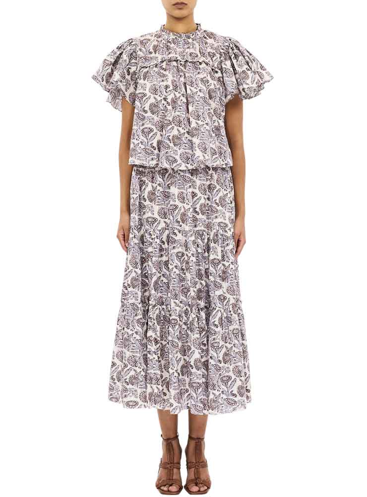 Ulla johnson Perline short sleeve blouse gardenia