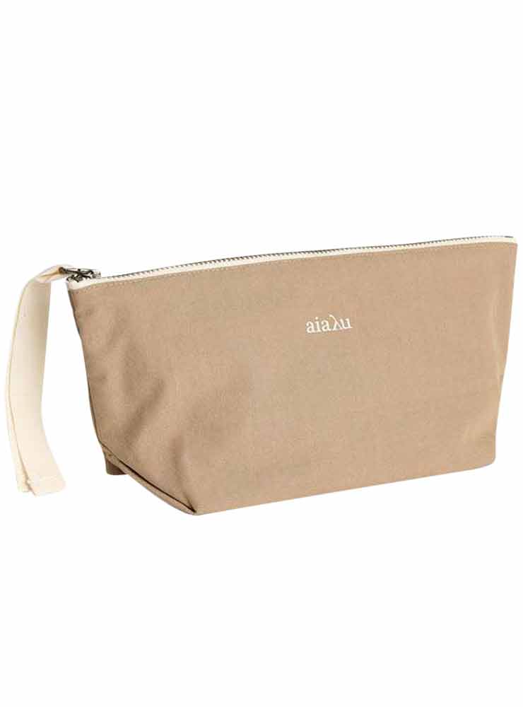 Aiayu Pouch mini heavy poplin light earth