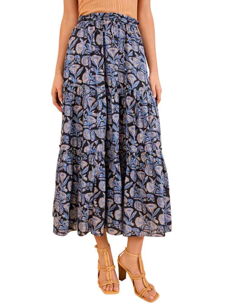 ulla johnson Nessa Midi Skirt zinnia
