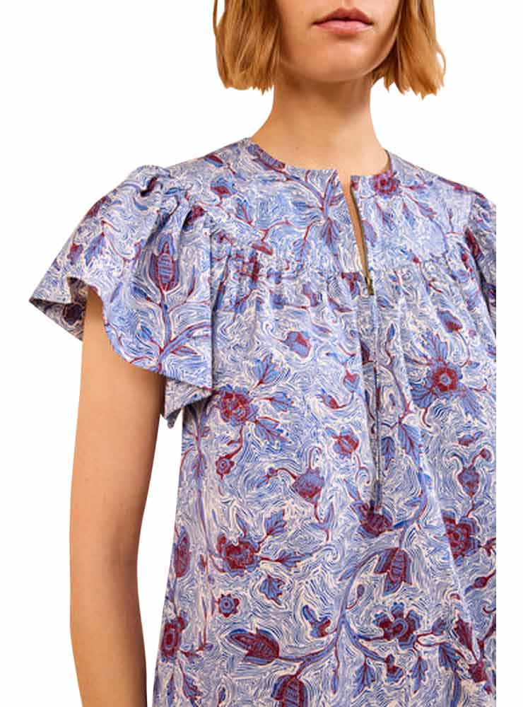 Ulla johnson Perline short sleeve blouse gardenia