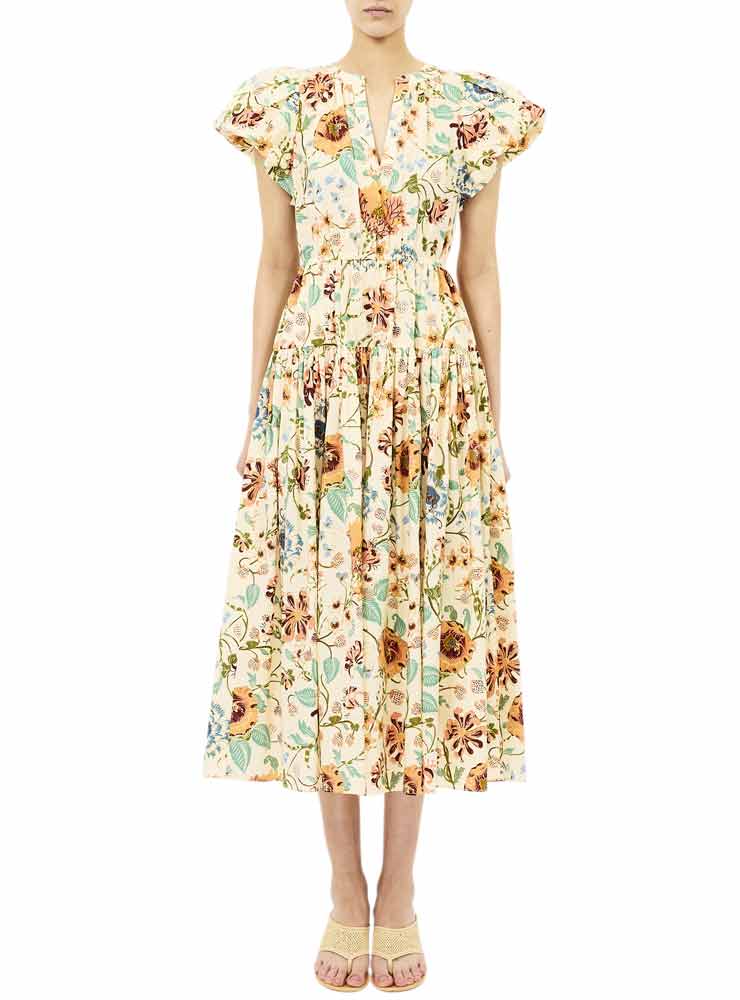 Ulla Johnson Marin Cotton Midi Dress abalone