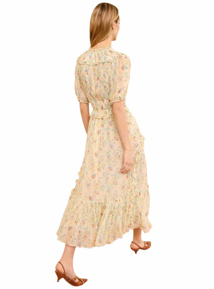 Ulla Johnson Wren Silk Dress Moon Petal