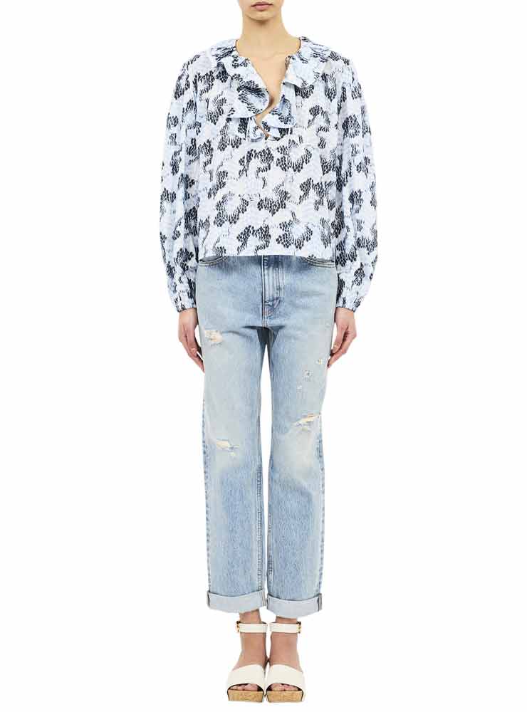 Ulla Johnson Siena Cotton Top ciel