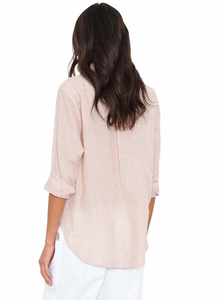 Xirena Burnt Sienna Stripe Beau Shirt