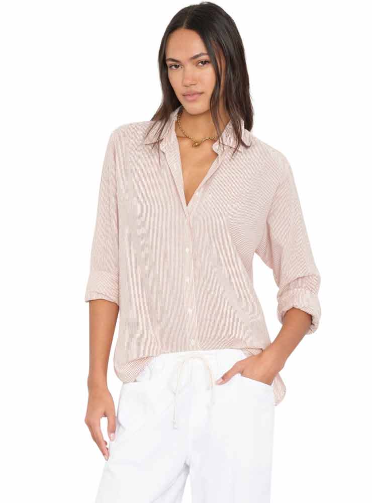 Xirena Burnt Sienna Stripe Beau Shirt