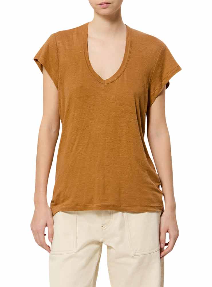 Isabel Marant ZANKOU LINEN T-SHIRT gold