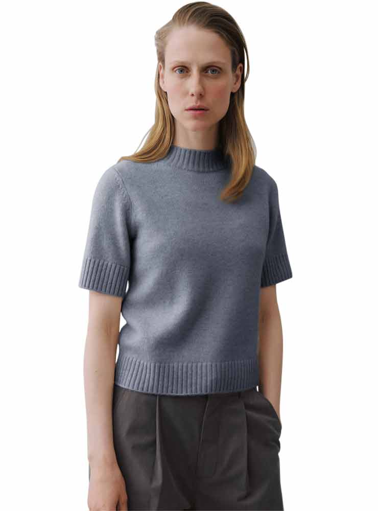beta studio MIE SHORT SLEEVES GREY MELANGE
