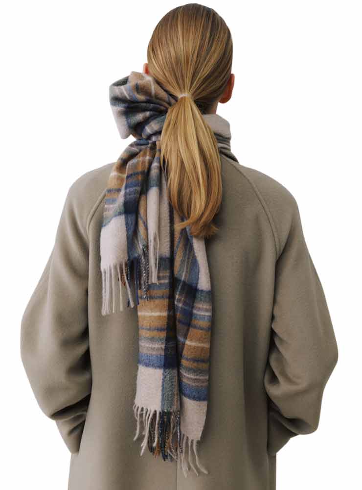 beta studio NANIKA CHECKED SCARF BROWN CHECKS
