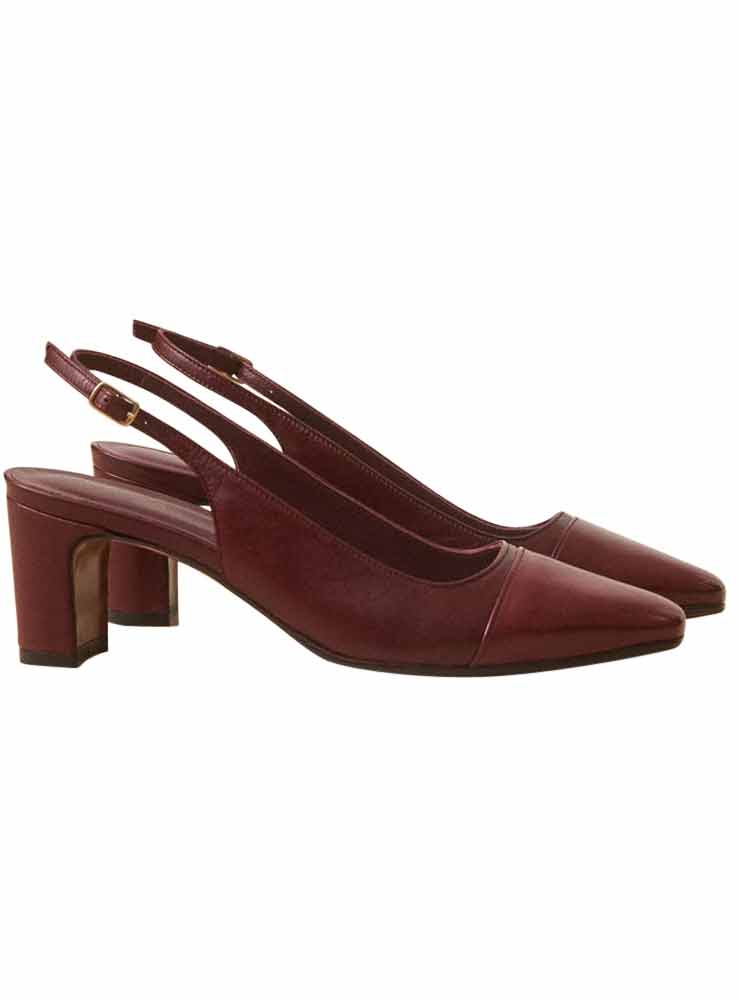 Rivecour 529 nappa bordeaux slingback