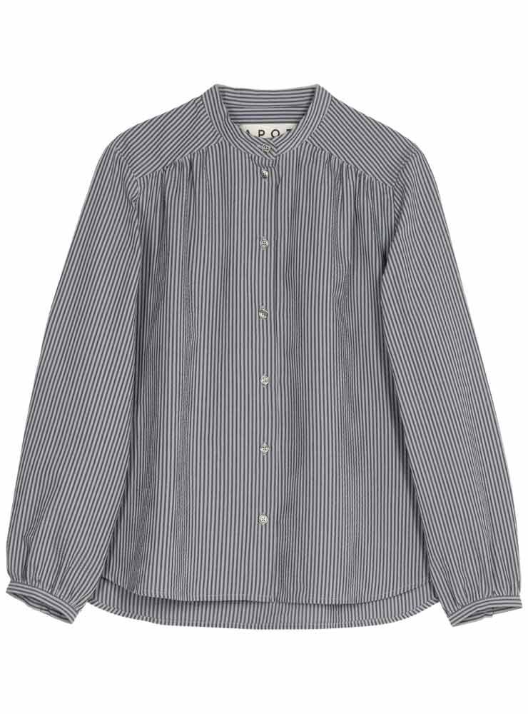 Apof NICOLE SKJORTE GREY STRIPE