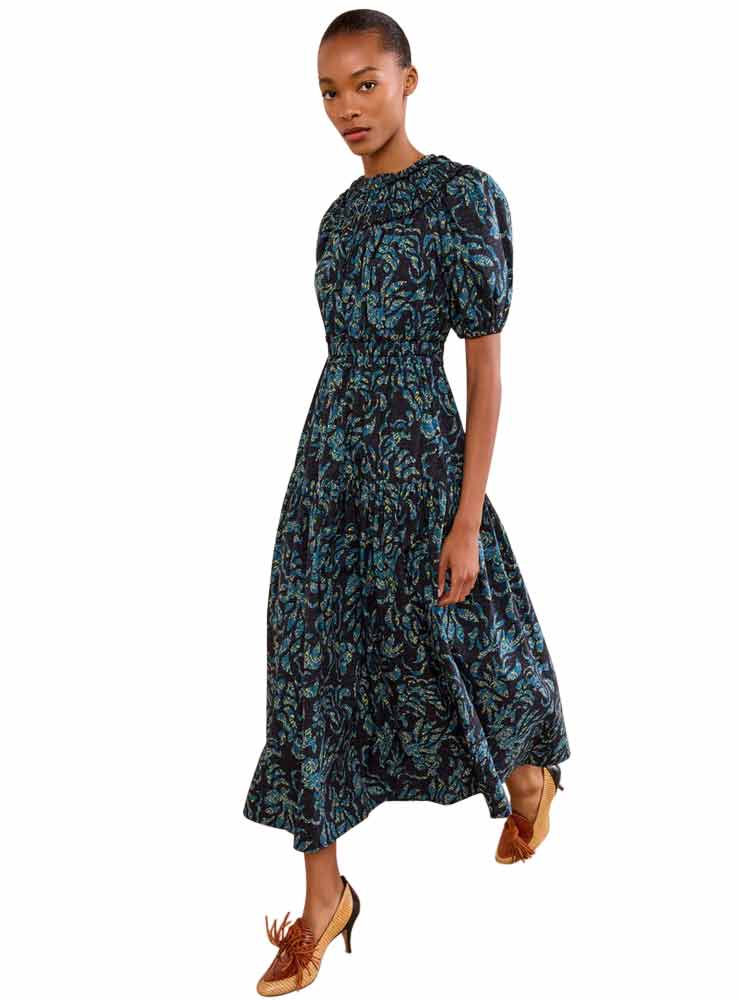 Ulla Johnson Othella Short Sleeve Cotton Dress