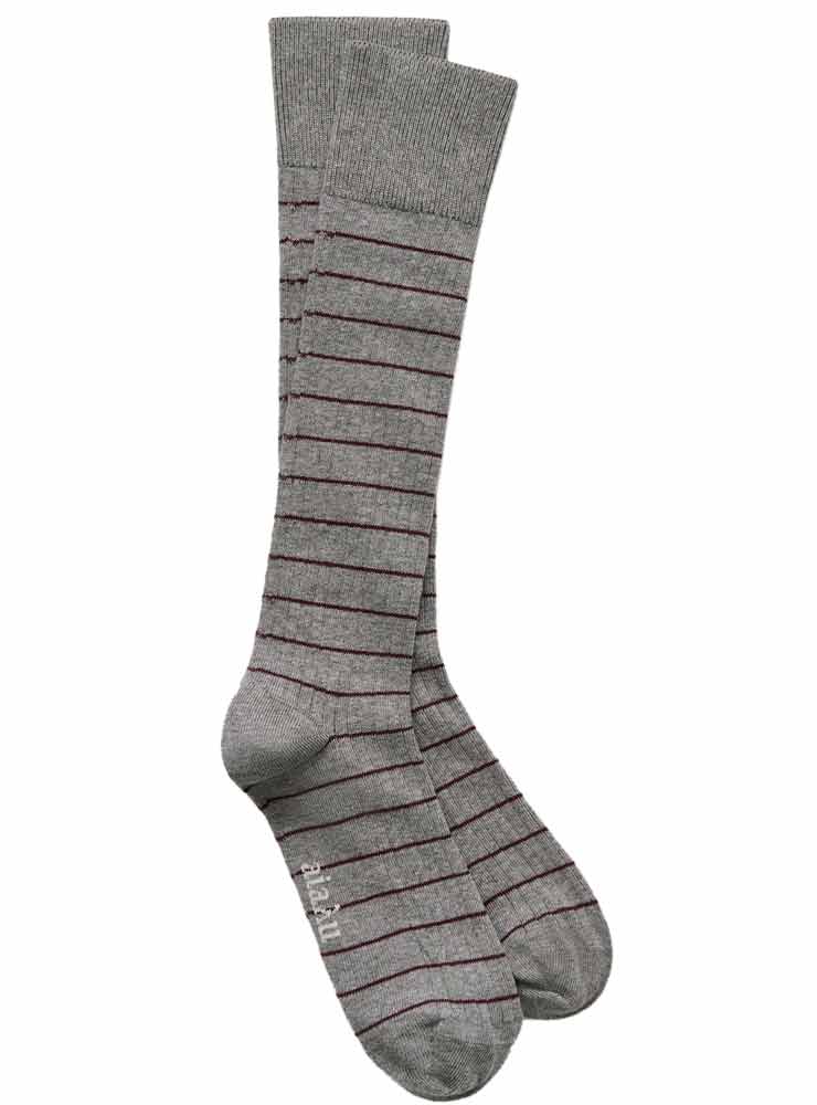 Aiayu Cotton long socks Mix bordeaux melange