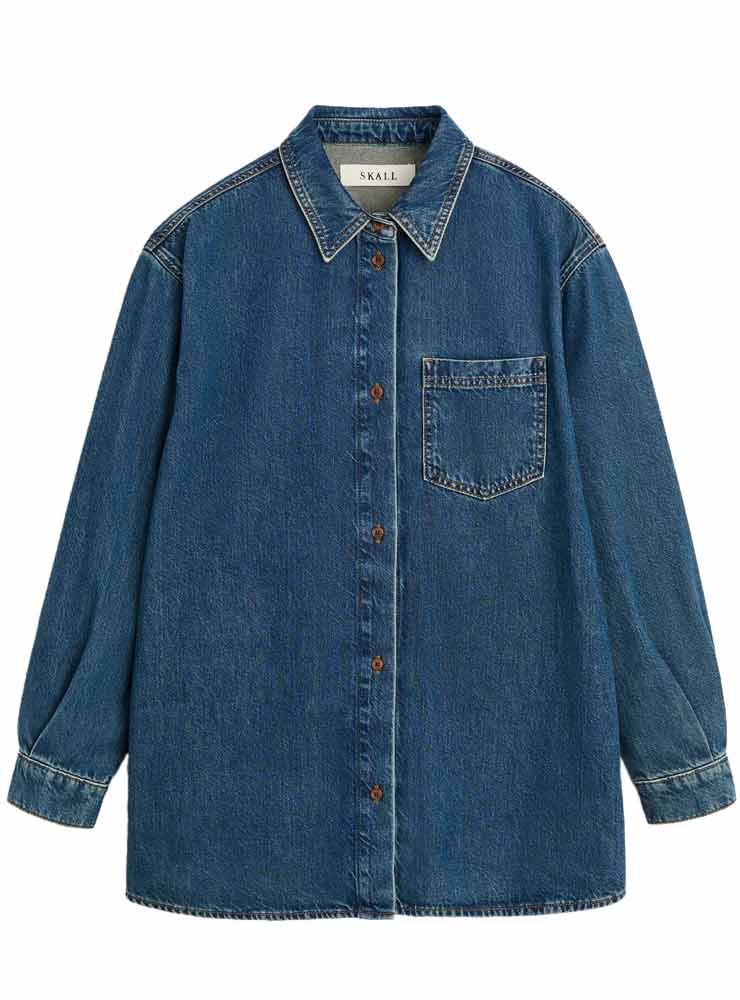 Skall Studio Edgar shirt washed dark-blue