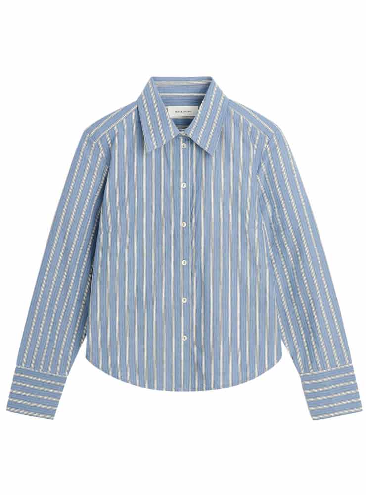 SKALL STUDIO FAUNA SHIRT BLUE-BLACK-WHITE-STRIPE