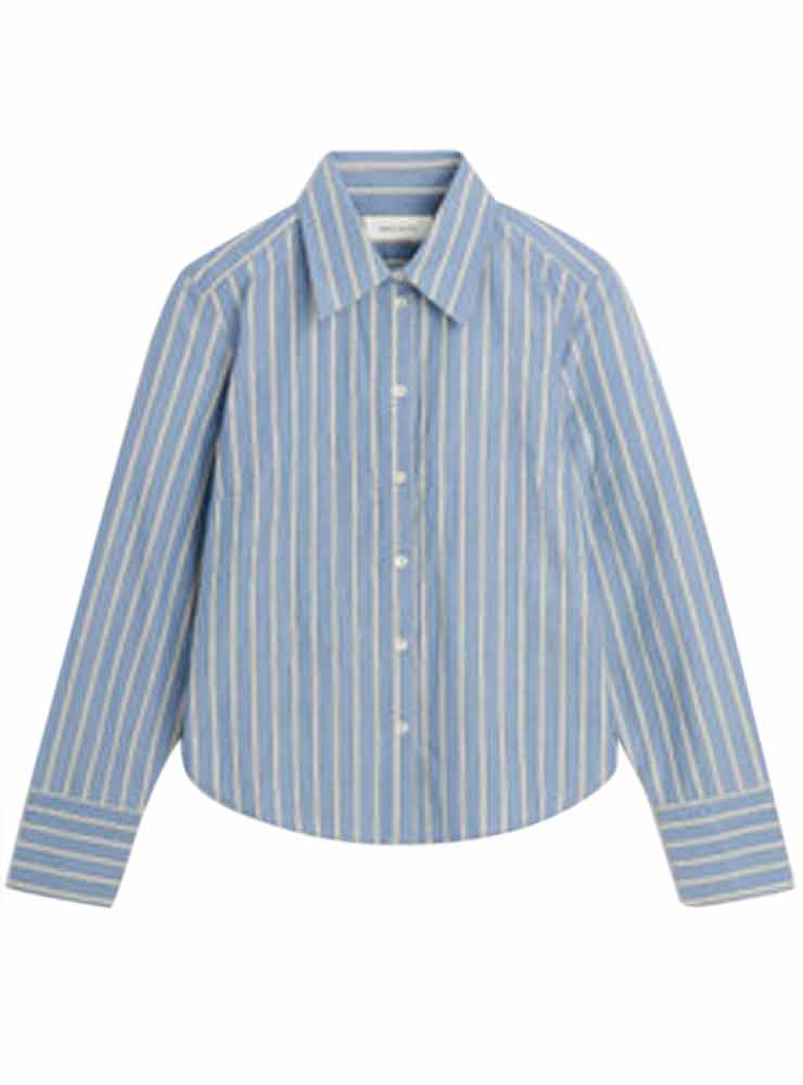 Skall Studio Fauna shirt blue-black-white-stripe