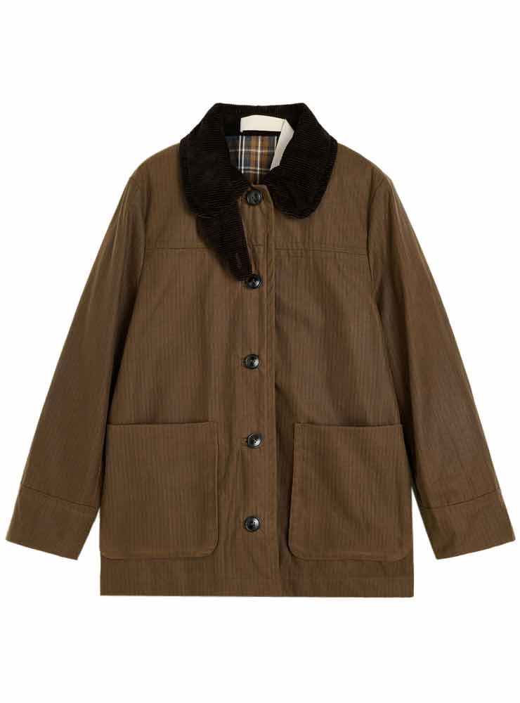 Aiayu amie jacket oilskin Bark