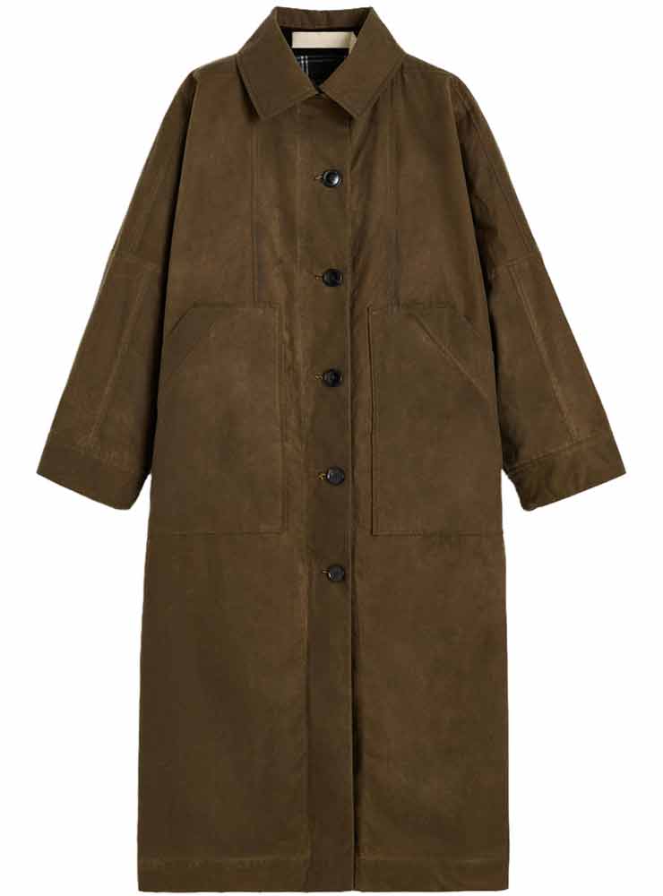 aiayu Jay coat oilskin Bark