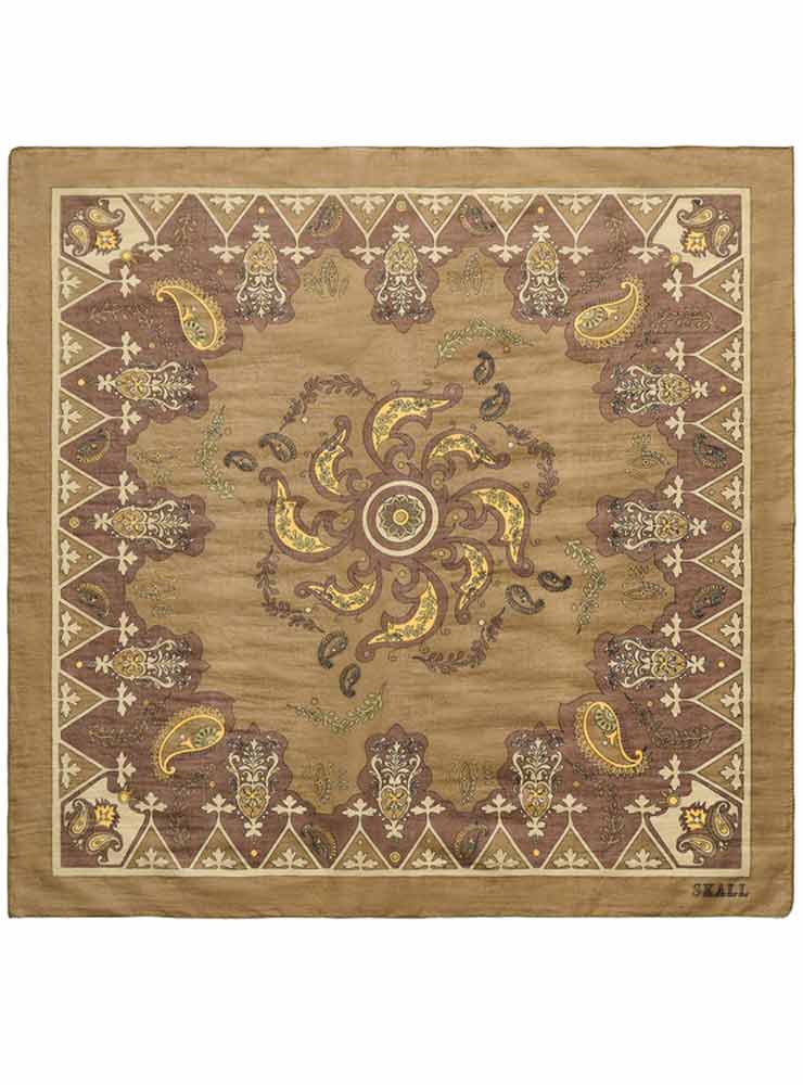 SKALL STUDIO PIPPA SCARF Khaki paisley