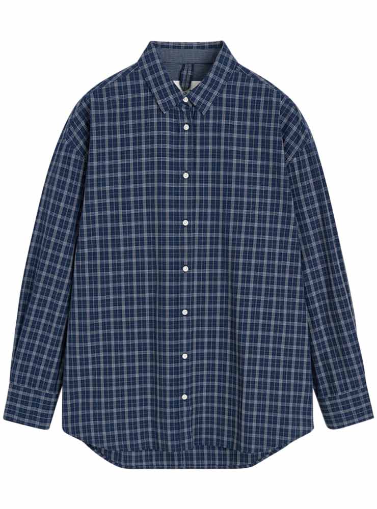 Aiayu Shirt check Mix Navy