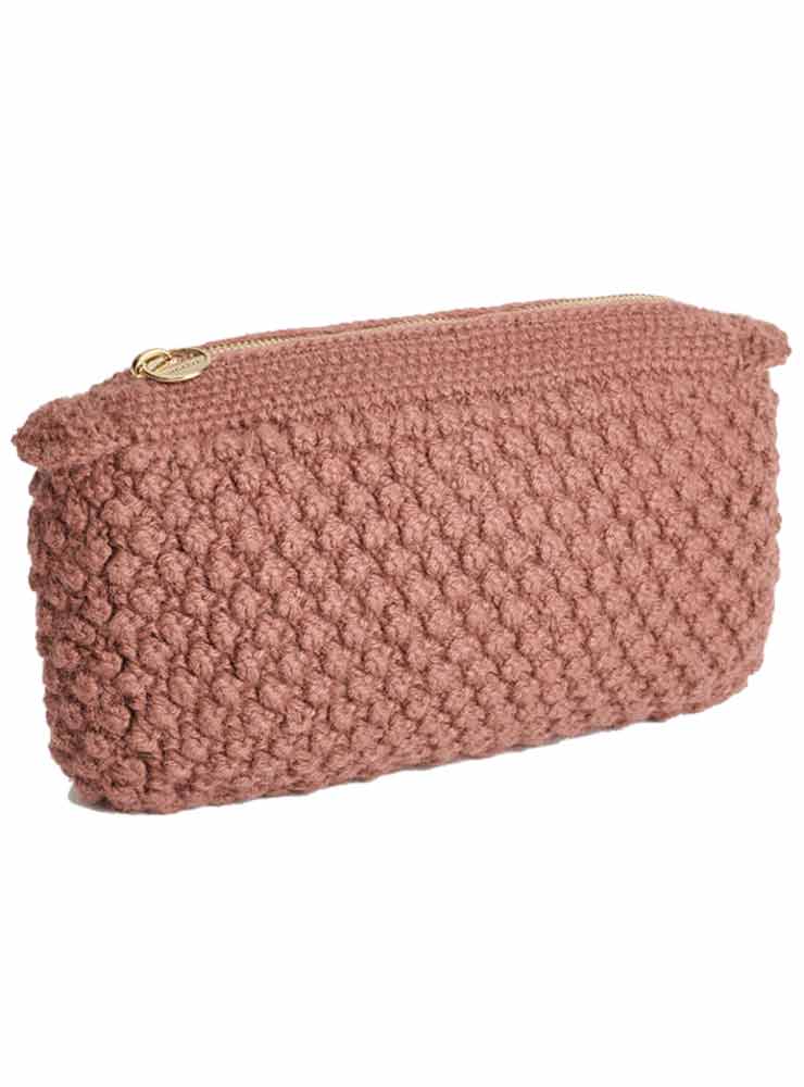 Aiayu Helen classic clutch Desert blush