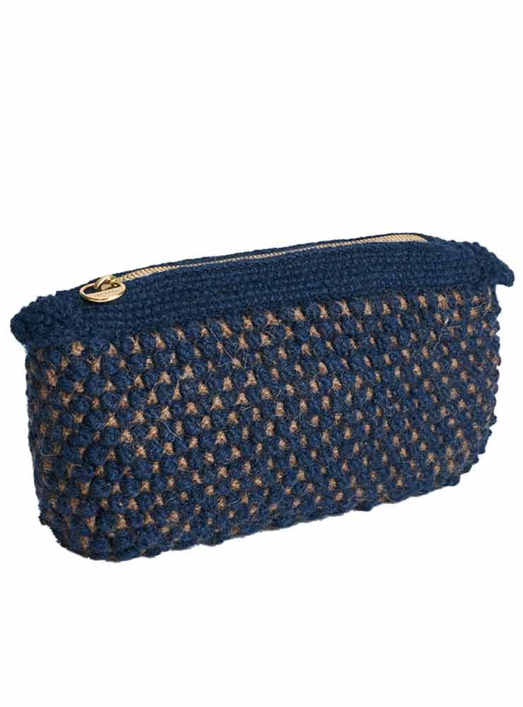 Aiayu Helen classic clutch Mix navy / brownie